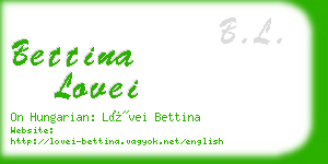 bettina lovei business card